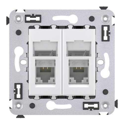 Розетка компьютерная 2-м СП Avanti "Белое облако" RJ45 кат.5E DKC 4400464 фото 2