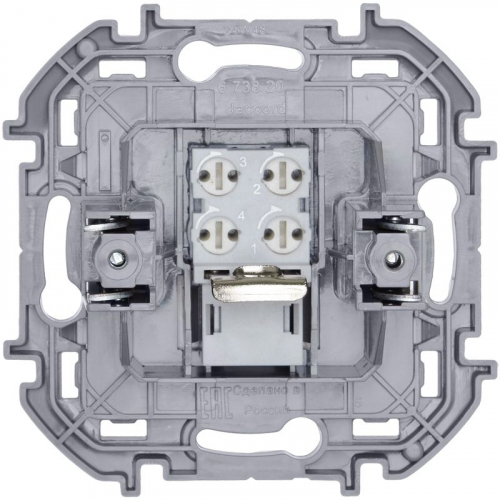 Розетка телефонная Inspiria RJ11 механизм бел. IEK 673820 фото 4