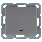 Выключатель 1-кл. 10А IP20 с подсветкой механизм алюм. Jasmart G3011NS