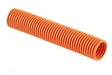 Труба гофрированная ПП тяжелая d40мм с протяжкой оранж. (уп.15м) Ruvinil 44011