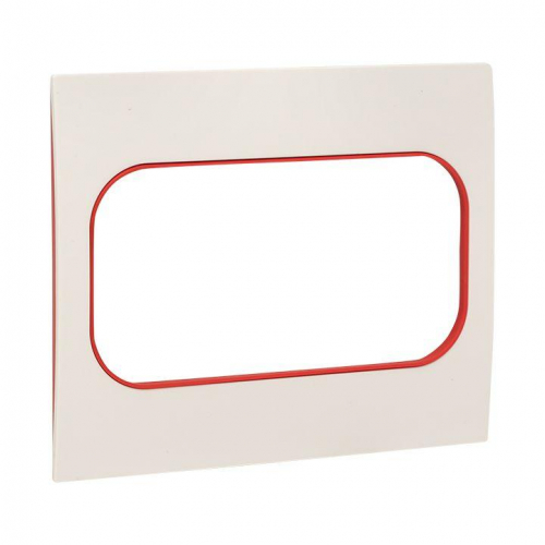 Рамка для розетки 2-м Стокгольм бел. с линией цвета красн. PROxima EKF EYM-G-304-20 фото 3