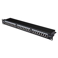 Панель коммутационная кат.5E STP 19дюйм 1U 24хRJ45 568A/В черн. Datarex DR-401120