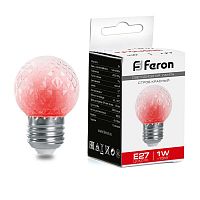 Лампа-строб LB-377 1Вт G45 шар E27 230В красн. FERON 38210