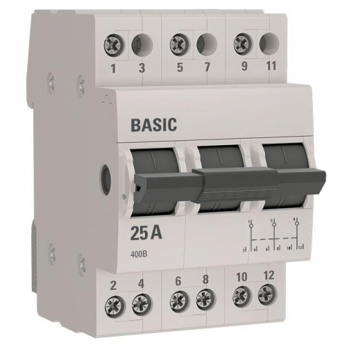 Переключатель трехпозиционный 3п 25А Basic EKF tps-3-25 фото 3