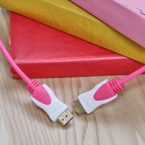 Шнур HDMI - HDMI 2м роз. витой Rexant 17-7026 фото 4
