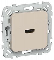 Розетка HDMI СП FLITE РШДМА-ФлЛ механизм льняной IEK FI-H10-K88