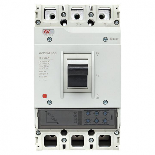 Выключатель автоматический 630А 100кА AV POWER-3/3 ETU2.0 AVERES EKF mccb-33-630H-2.0-av фото 4