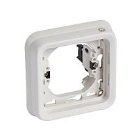 Рамка 1-м Plexo с суппортом для скр. монтажа с грифами антибакт. IP55 бел. Leg 070793