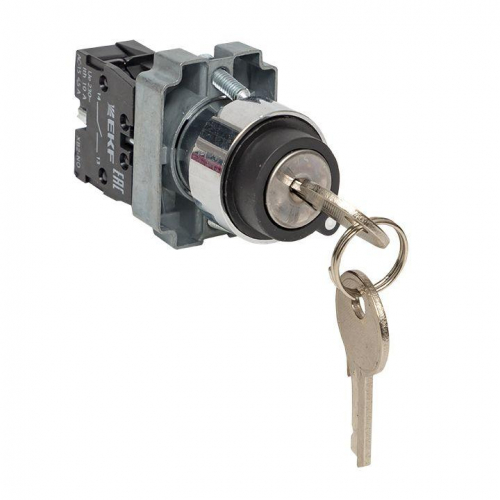 Переключатель BG21 2P с замком (не возврат.) NO EKF xb2-bg21 фото 5