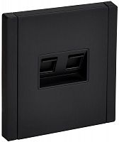 Розетка компьютерная 2-м FORTE&PIANO FP133M RJ45 кат.5E черн. IEK FP-K20-1-M-K02