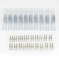 Соединитель контактный прямой UTC-K-12/N21 CLEAR 010 POLYBAG для светодиод. лент ULS-N21 NEON 220В 8х16мм 2 контакта прозр. (уп.10шт) Uniel UL-00007238