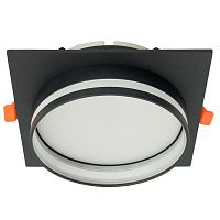 Светильник DL703 25Вт 230В GX70 потолочн. встраив. квадрат без лампы черн. LUNA FERON 51100