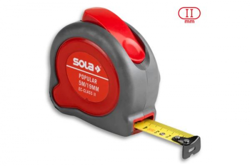 Рулетка Popular PP 8мх25мм II класс точности SOLA 50024401 фото 2