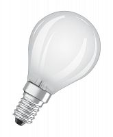 Лампа светодиодная филаментная PARATHOM CL P GL FR 40 non-dim 4W/827 4Вт 2700К тепл. бел. E14 470лм P угол пучка 300град. 220-240В (замена 40Вт) матов. стекло OSRAM 4058075590335