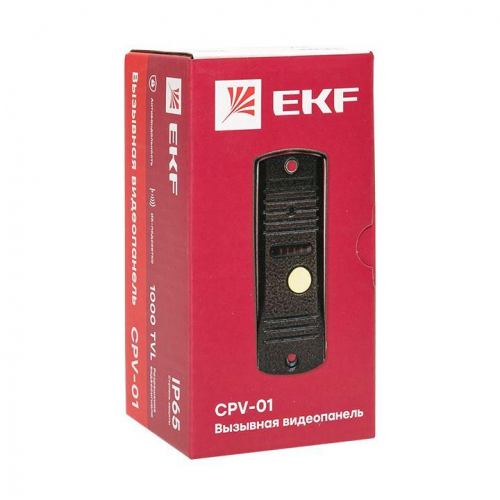 Видеопанель вызывная CPV-01 1000TVL IP65 4пр. медь EKF int-cpv-01 фото 2