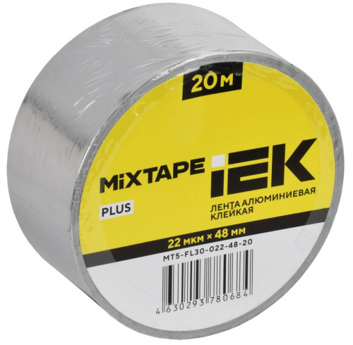 Лента клейкая MIXTAPE PLUS 22мкм 48х20м алюм. IEK MT5-FL30-022-48-20