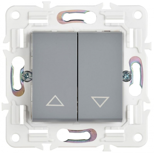 Выключатель жалюзи SKANDY 10А SK-V12Gr сер. IEK SK-V15-0-10-K03 фото 2
