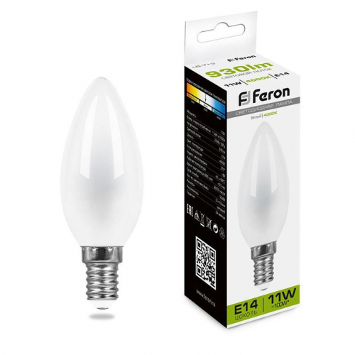 Лампа светодиодная LB-713 11Вт матовая 4000К E14 230В FERON 38007