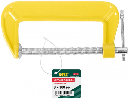 Струбцина тип "G" 100мм (4дюйм) FIT 59214 фото 3