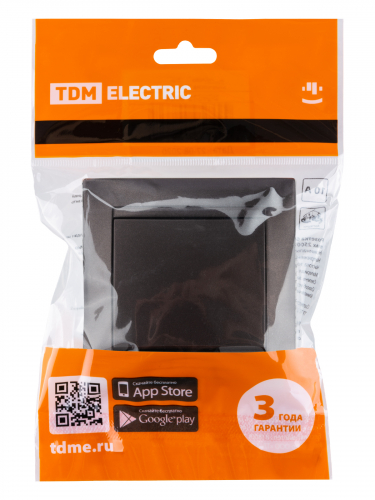 Выключатель 1 кл. 10А шоколад "Лама" TDM фото 5
