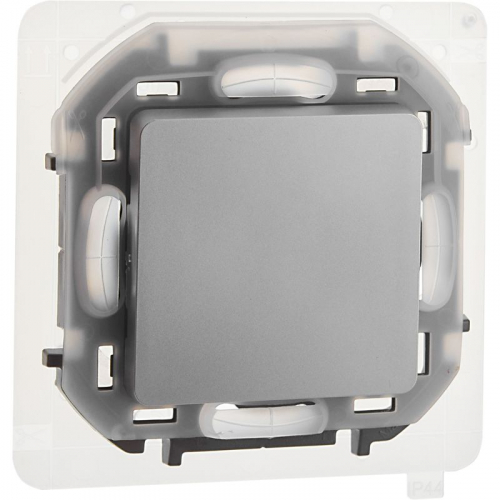 Переключатель 1-кл. Inspiria 10А IP44 250В 10AX механизм алюм. IEK 673672
