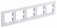 Рамка 5-м AtlasDesign Nature матов. органич. стекло бел. SE ATN330105