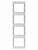 Рамка 4-х постовая вертикальная белая "Таймыр" TDM