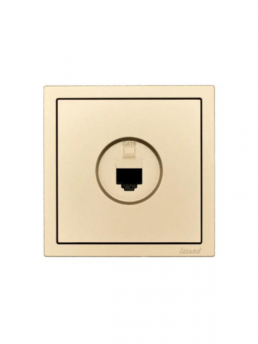 Розетка компьютерная 1-м СП ZIMA IP20 механизм зол. LEZARD 704-3688-140 фото 3