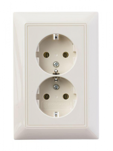 Розетка 2-м СП Basic 16А IP20 250В Schuko сл. кость ABB 2CKA002014A1463 фото 2