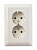 Розетка 2-м СП Basic 16А IP20 250В Schuko сл. кость ABB 2CKA002014A1463