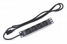 Блок розеток 4-м PDU-4P-2IEC 10А евростандарт вилка IEC 320 C14 для 10дюйм шкафов горизонт. без выкл. алюм. корпус шнур 2м Cabeus 7293c