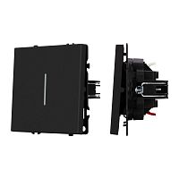 Выключатель непроходной 1-кл. LED SWT-NOBE-MK01-SFPL-L-BK 10А 230В механизм Arlight 054258