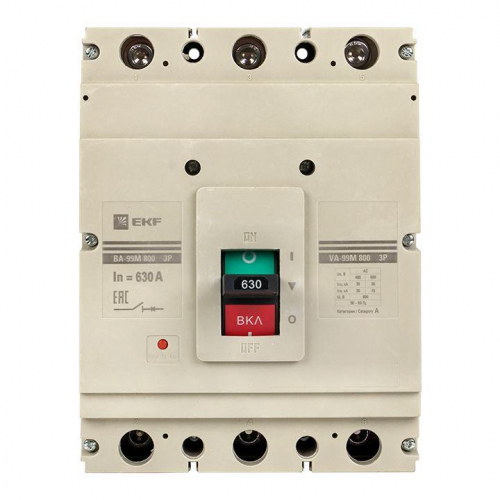 Выключатель автоматический 3п 800/630А 35кА ВА-99М PROxima EKF mccb99-800-630m фото 2