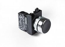 Кнопка нажимная круглая черн. CM100DH (1НО) EMAS CM100DH