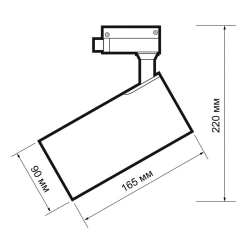 Светильник светодиодный трековый PTR 0740 40Вт 3000К IP40 24град. BL черн. Pro JazzWay 5018648 фото 11