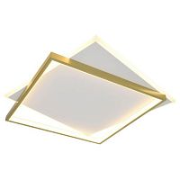 Светильник светодиодный Lima CLL-1-82-RC WH +GD 82Вт 3000К-6000К 500х500х55 с пультом ДУ бел./зол. Эра Б0069755