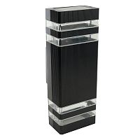 Светильник DH0807-P 2хGU10 220-240В садово-парковый с клеммой в комплекте пластик черн. FERON 51539