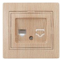 Розетка компьютерная 1-м СП Plano 1-303-11 RJ45 IP20 сосна Intro Б0030089