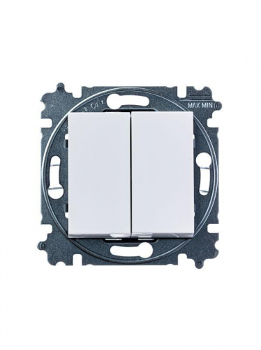 Переключатель 2-кл. СП Levit IP20 бел./ледяной ABB 2CHH595245A6001 фото 4