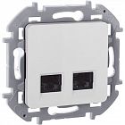 Розетка компьютерная 2-м Inspiria RJ45 кат.6 UTP механизм бел. IEK 673840