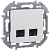 Розетка компьютерная 2-м Inspiria RJ45 кат.6 UTP механизм бел. IEK 673840