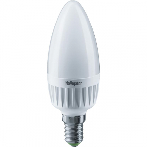 Лампа светодиодная 80 545 NLL-C37-6-230-2.7K-E14-FR-SV 6Вт свеча матовая 2700К тепл. бел. E14 540лм 176-264В NAVIGATOR 80545