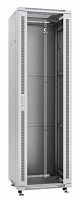 Шкаф монтажный телекоммуникационный напольный SH-05C-42U60/100 19дюйм для распред. и серверн. оборудования 42U 600х1000х2055мм передн. стеклян. и задн. сплошн. метал. двери ручка с замком сер. (RAL 7035) Cabeus 7057c