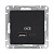 Розетка СП Эпика USB-A+С механизм черн. EKF UP1-SOB-USBA+USBC