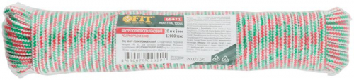 Шнур полипропиленовый с сердечником 5ммх20м р/н=240кгс FIT 68471 фото 3