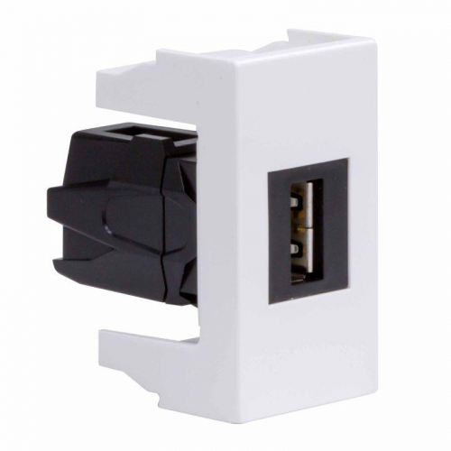 Розетка USB 1-м 1мод. Viva USB 2.0 бел. DKC 42018 фото 2