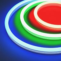 Лента светодиодная MOONLIGHT-SIDE-B84-12x24mm 24V RGB 12Вт/м IP68 wire x2 прямой вывод кабеля герметичная (уп.5м) Arlight 042751