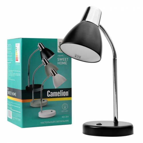 Светильник настольный KD-359 C02 230В 40Вт E27 черн. Camelion 15185 фото 3