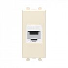 Розетка компьютерная 1мод. Avanti "Ванильная дымка" RJ45 кат.5E без шторок модульная механизм DKC 4405661