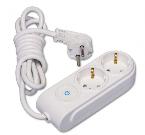 Удлинитель 2х2м с заземл. 16А IP20 с выкл. защ. шторки Makel N2310033